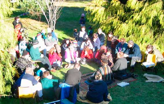 Teachings in the wind, Djawa and Witij at Culture Lab, Yellow Rock 24 August 2003
