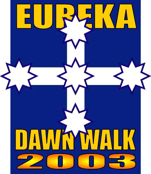 The 2003 Eureka Dawn Walk logo, 21 November 2003
