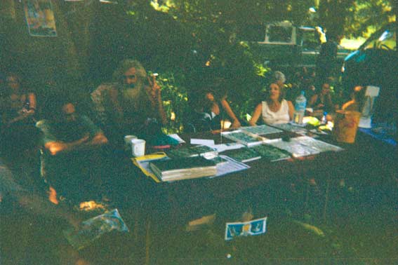 Rusty Harris and Gitte at their stall Pritchard Park lismore 12  Febraury 2004